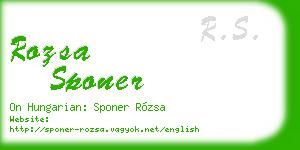 rozsa sponer business card